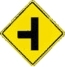 left T junction warning sign