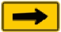 Detour right warning sign