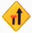 left lane will end sign