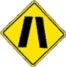 merging lanes sign