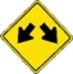 pass on either side allowed warning sign