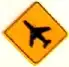 Low flying airplanes warning sign