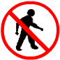 Thai No pedestrians sign